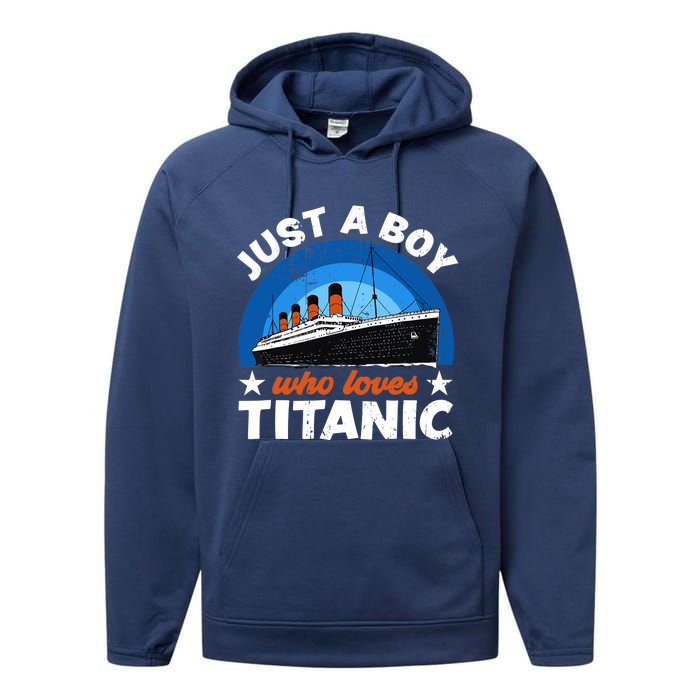 For Boys Who Just Love The RMS Titanic Performance Fleece Hoodie