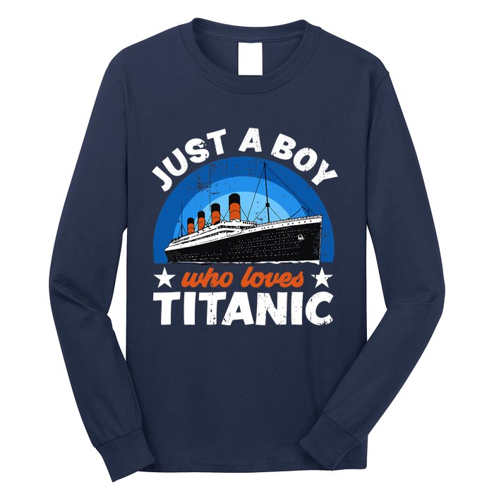 For Boys Who Just Love The RMS Titanic Long Sleeve Shirt