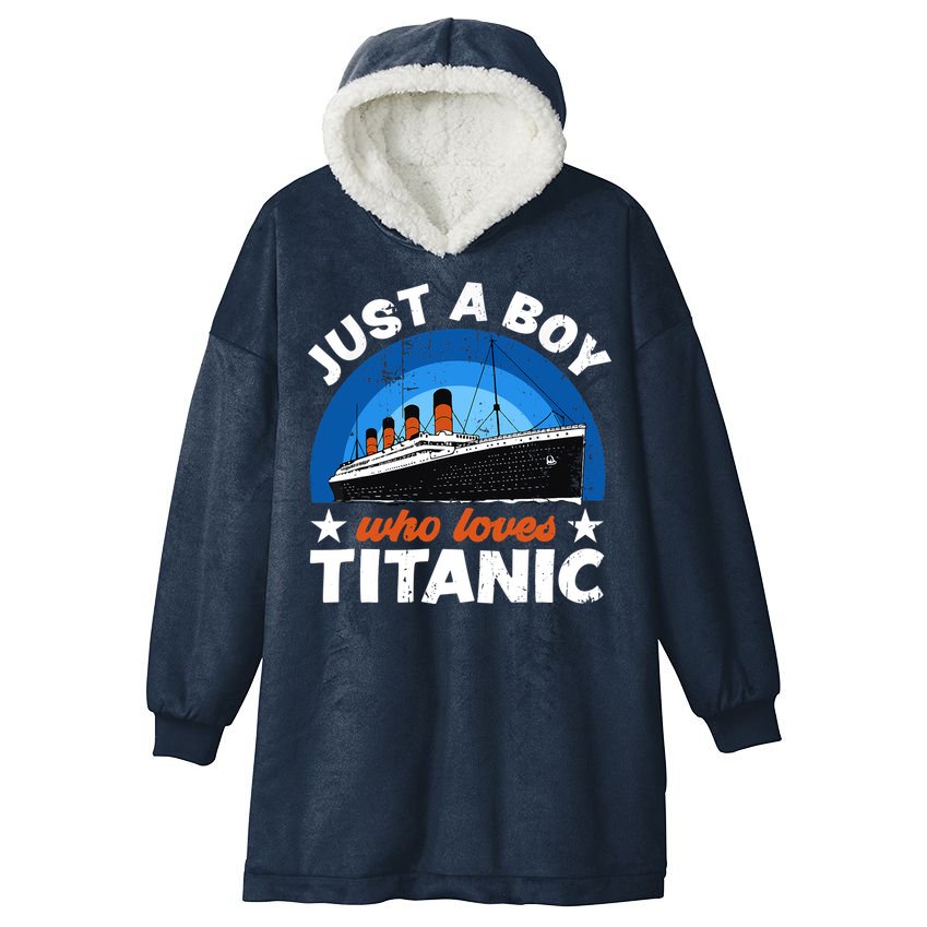 For Boys Who Just Love The RMS Titanic Hooded Wearable Blanket