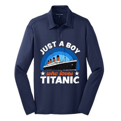 For Boys Who Just Love The RMS Titanic Silk Touch Performance Long Sleeve Polo