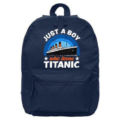For Boys Who Just Love The RMS Titanic 16 in Basic Backpack