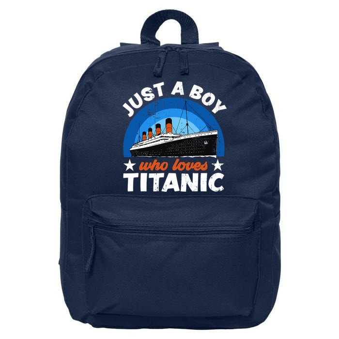For Boys Who Just Love The RMS Titanic 16 in Basic Backpack