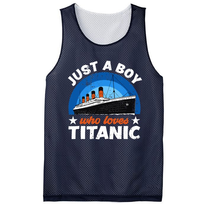 For Boys Who Just Love The RMS Titanic Mesh Reversible Basketball Jersey Tank