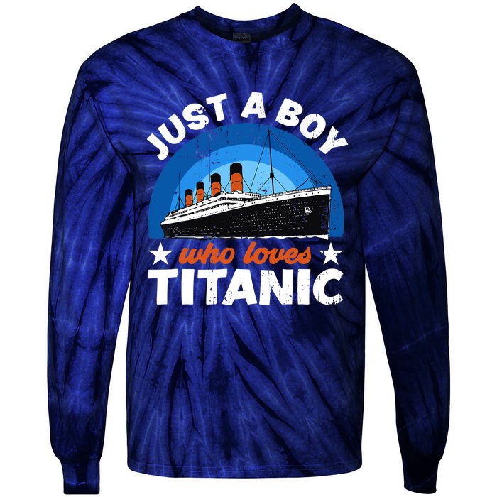 For Boys Who Just Love The RMS Titanic Tie-Dye Long Sleeve Shirt