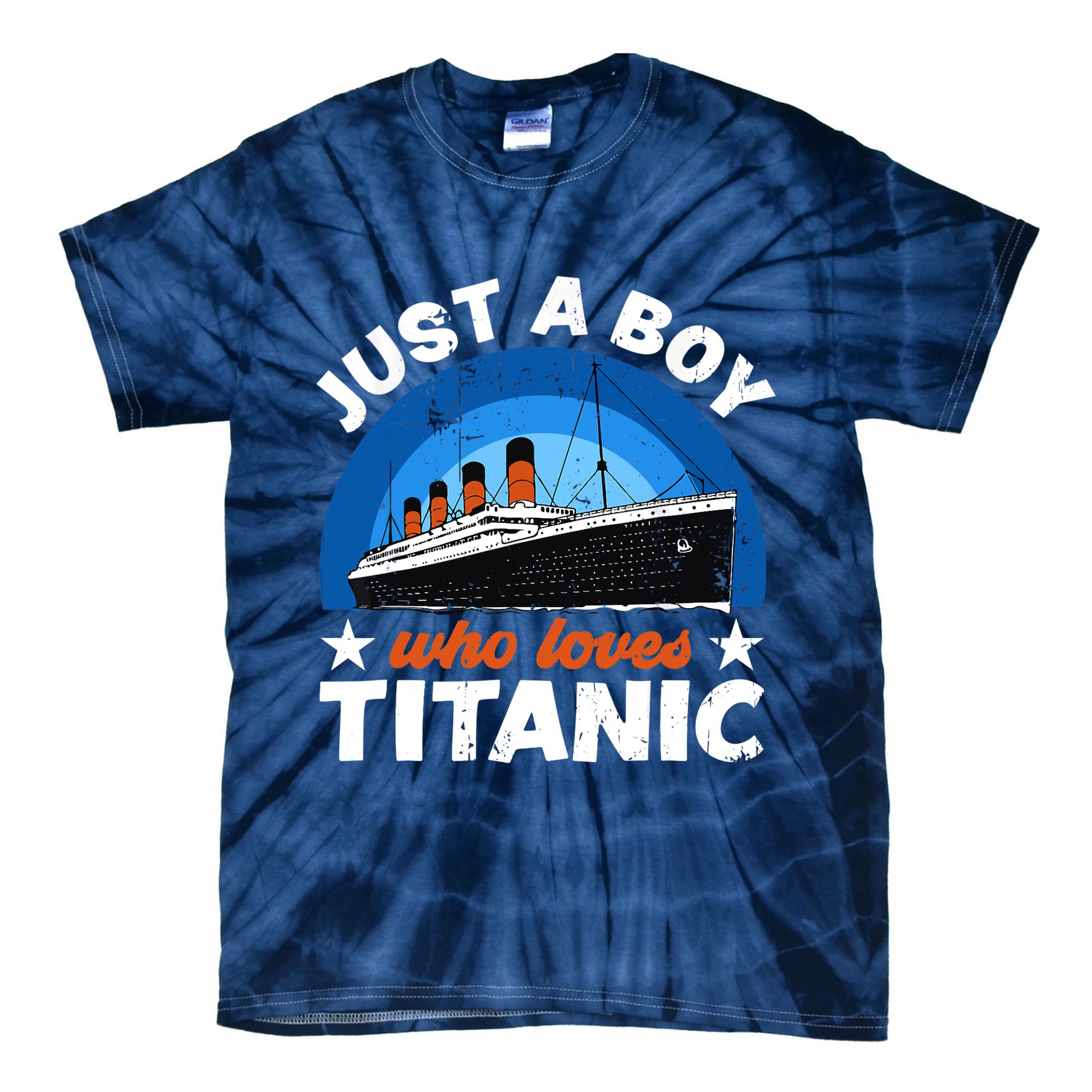 For Boys Who Just Love The RMS Titanic Tie-Dye T-Shirt