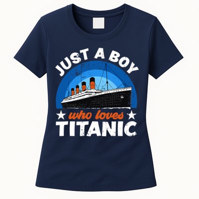 For Boys Who Just Love The RMS Titanic Womens T-Shirt