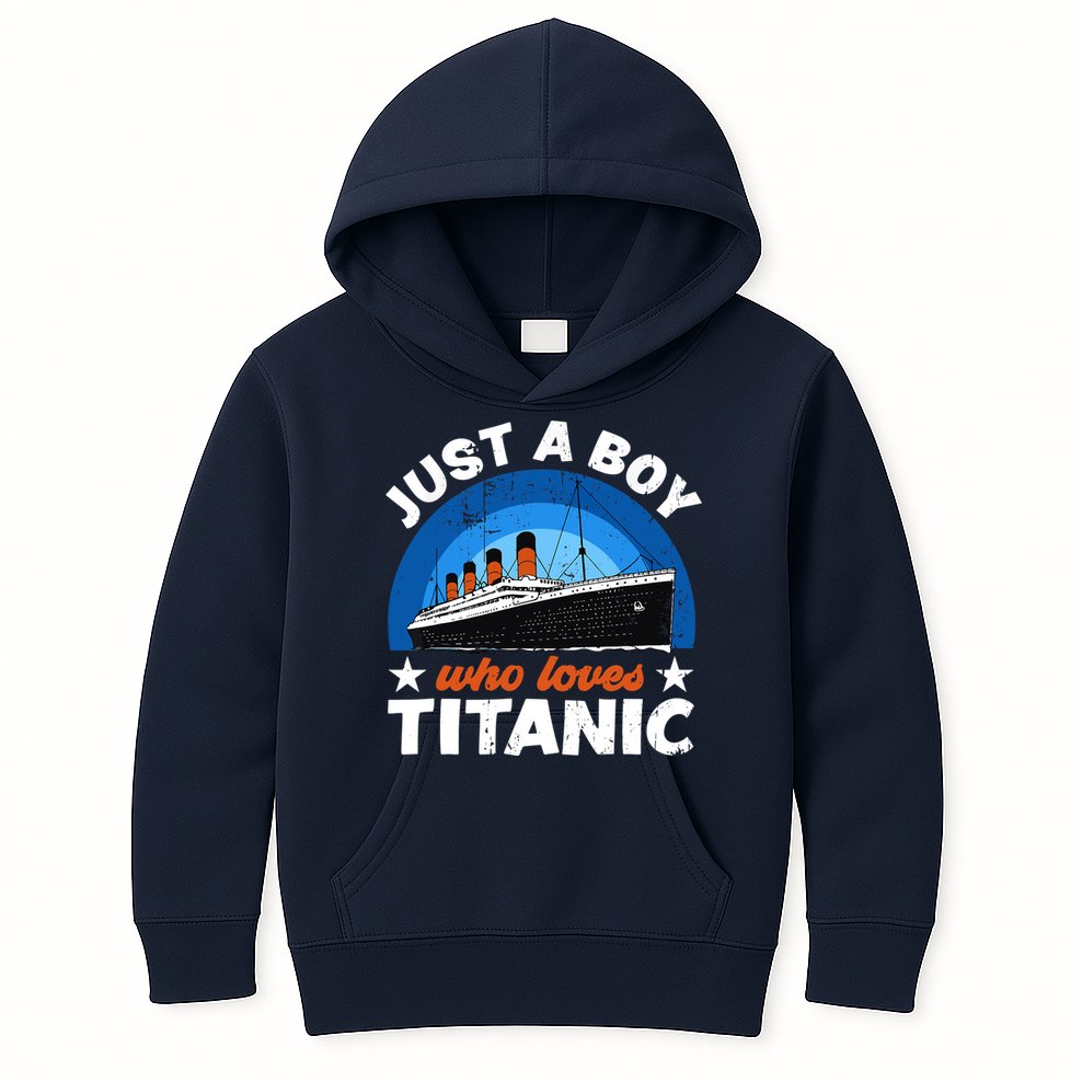 For Boys Who Just Love The RMS Titanic Kids Hoodie