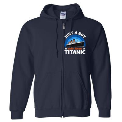 For Boys Who Just Love The RMS Titanic Full Zip Hoodie