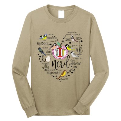 Funny Bird Watching Tits Humor Tit Nerd Birder Birdwatching Long Sleeve Shirt