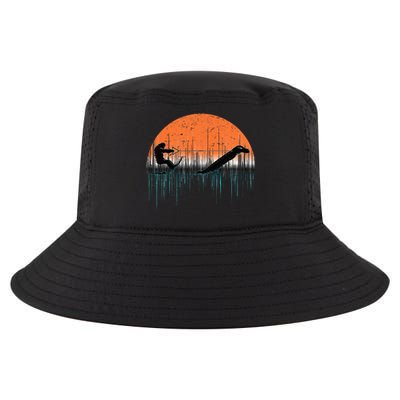 Funny Bigfoot Water Skiing With Loch Ness Monster Bigfoot Cool Comfort Performance Bucket Hat