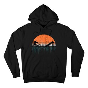 Funny Bigfoot Water Skiing With Loch Ness Monster Bigfoot Hoodie