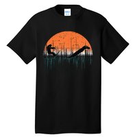 Funny Bigfoot Water Skiing With Loch Ness Monster Bigfoot Tall T-Shirt