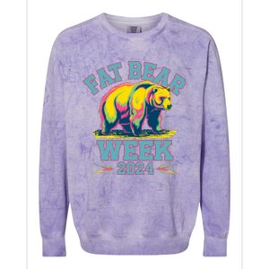 Fat Bear Week 2024 Grazer Animal Lover Alaska Katmai Nature Colorblast Crewneck Sweatshirt