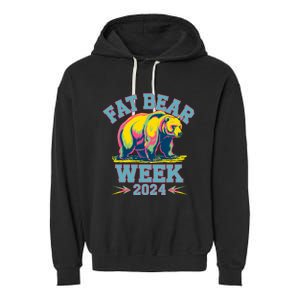 Fat Bear Week 2024 Grazer Animal Lover Alaska Katmai Nature Garment-Dyed Fleece Hoodie