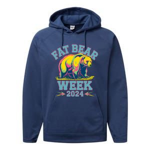 Fat Bear Week 2024 Grazer Animal Lover Alaska Katmai Nature Performance Fleece Hoodie