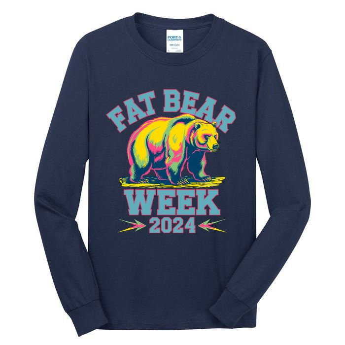 Fat Bear Week 2024 Grazer Animal Lover Alaska Katmai Nature Tall Long Sleeve T-Shirt