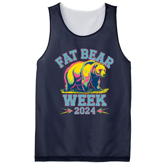 Fat Bear Week 2024 Grazer Animal Lover Alaska Katmai Nature Mesh Reversible Basketball Jersey Tank