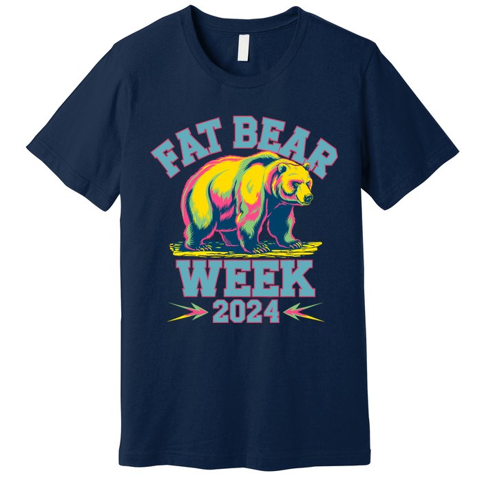 Fat Bear Week 2024 Grazer Animal Lover Alaska Katmai Nature Premium T-Shirt