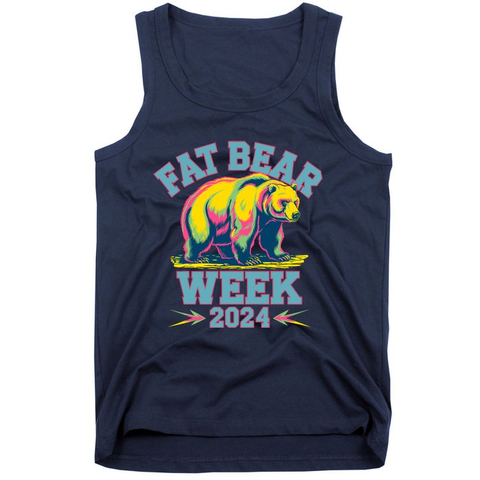 Fat Bear Week 2024 Grazer Animal Lover Alaska Katmai Nature Tank Top