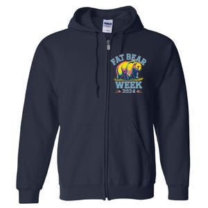 Fat Bear Week 2024 Grazer Animal Lover Alaska Katmai Nature Full Zip Hoodie