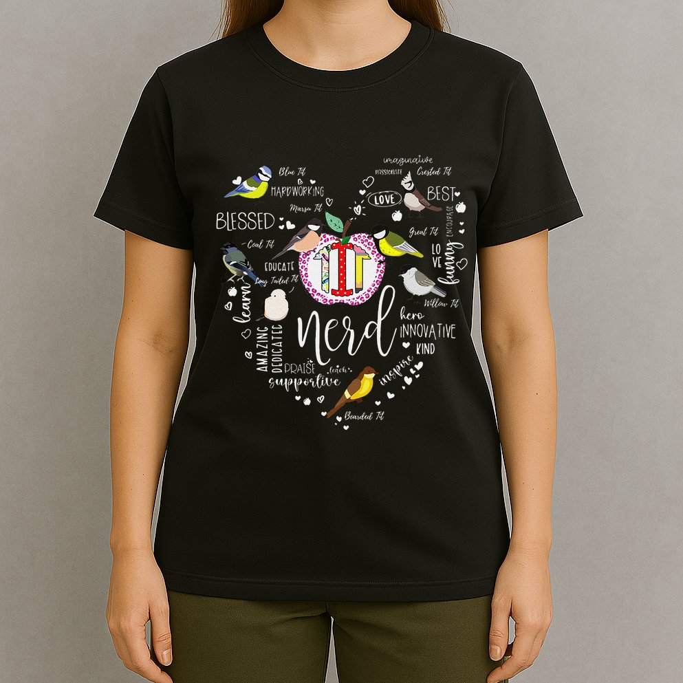 Funny Bird Watching Tits Women Tit Nerd Birder Birdwatching T-Shirt