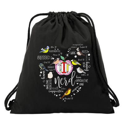 Funny Bird Watching Tits Women Tit Nerd Birder Birdwatching Drawstring Bag