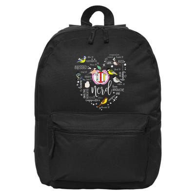 Funny Bird Watching Tits Women Tit Nerd Birder Birdwatching 16 in Basic Backpack
