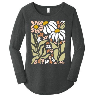 Flowers Boho Wildflowers Floral Nature Women's Perfect Tri Tunic Long Sleeve Shirt