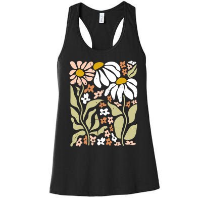 Flowers Boho Wildflowers Floral Nature Women's Racerback Tank