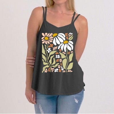 Flowers Boho Wildflowers Floral Nature Women's Strappy Tank