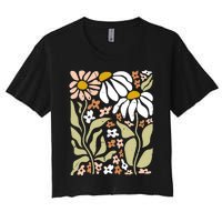 Flowers Boho Wildflowers Floral Nature Women's Crop Top Tee