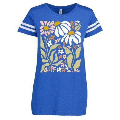 Flowers Boho Wildflowers Floral Nature Enza Ladies Jersey Football T-Shirt