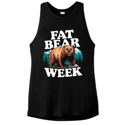 Fat Bear Week 2024 Grazer Animal Lover Alaska Katmai Nature Ladies PosiCharge Tri-Blend Wicking Tank