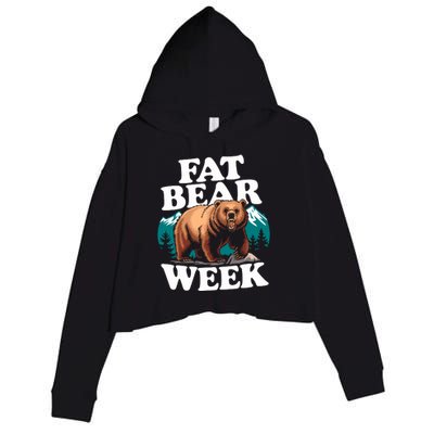 Fat Bear Week 2024 Grazer Animal Lover Alaska Katmai Nature Crop Fleece Hoodie