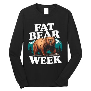 Fat Bear Week 2024 Grazer Animal Lover Alaska Katmai Nature Long Sleeve Shirt