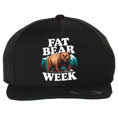 Fat Bear Week 2024 Grazer Animal Lover Alaska Katmai Nature Wool Snapback Cap