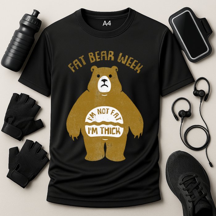 Fat Bear Week IM Not Fat IM Thick Cooling Performance Crew T-Shirt