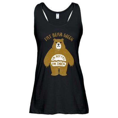 Fat Bear Week IM Not Fat IM Thick Ladies Essential Flowy Tank