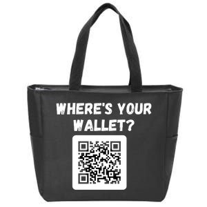 Funny Bitcoin Where’s Your Wallet HODL Bitcoin Cryptocurrency Funny Crypto Zip Tote Bag