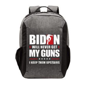 Funny Biden Will Never Get My Guns I keep them Upstairs  Vector Backpack