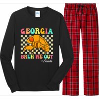 Funny Bruh We Out Cicada Georgia 2024 For Teachers Summer Long Sleeve Pajama Set