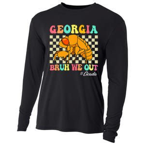 Funny Bruh We Out Cicada Georgia 2024 For Teachers Summer Cooling Performance Long Sleeve Crew