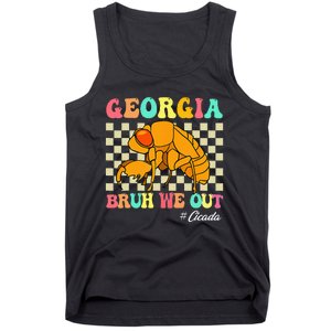 Funny Bruh We Out Cicada Georgia 2024 For Teachers Summer Tank Top