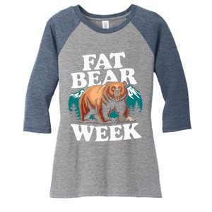 Fat Bear Week 2024 Grazer Animal Lover Alaska Katmai Nature Women's Tri-Blend 3/4-Sleeve Raglan Shirt