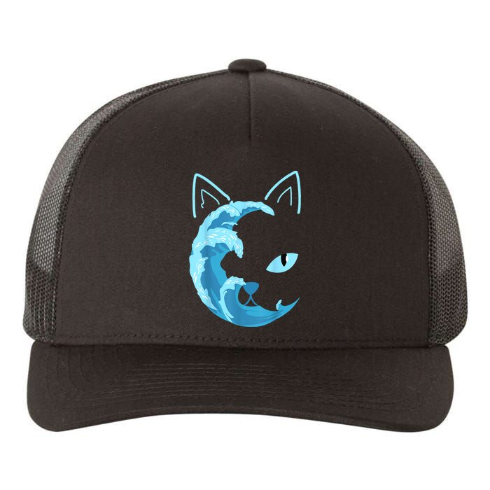 Funny Blue Wave Of Cat Ladies Blue Cats Wave For Kamala Harris 2024 Gift Yupoong Adult 5-Panel Trucker Hat