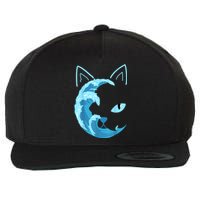 Funny Blue Wave Of Cat Ladies Blue Cats Wave For Kamala Harris 2024 Gift Wool Snapback Cap