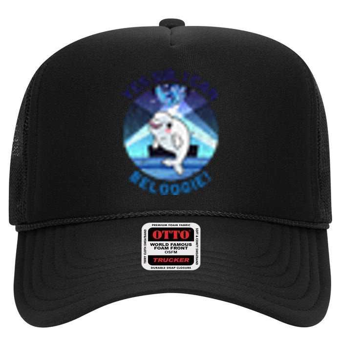 Funny Beluga Whale Pun Joke Gifts For Beluga Whale Lovers High Crown Mesh Back Trucker Hat