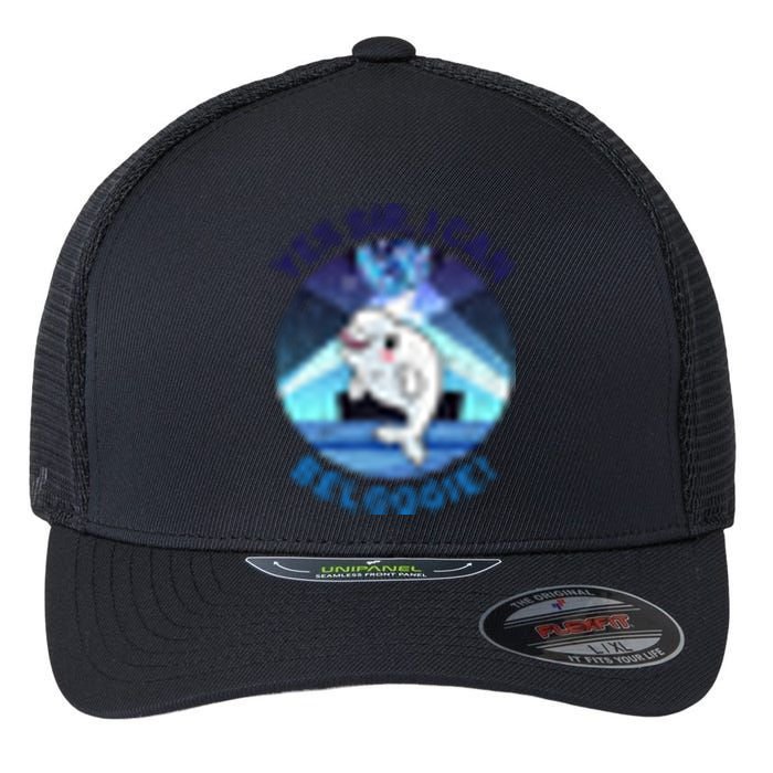 Funny Beluga Whale Pun Joke Gifts For Beluga Whale Lovers Flexfit Unipanel Trucker Cap