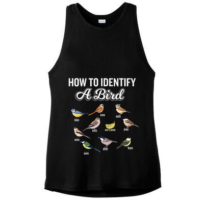 Funny Bird Watcher How To Identify A Bird Unique Birder Ladies PosiCharge Tri-Blend Wicking Tank