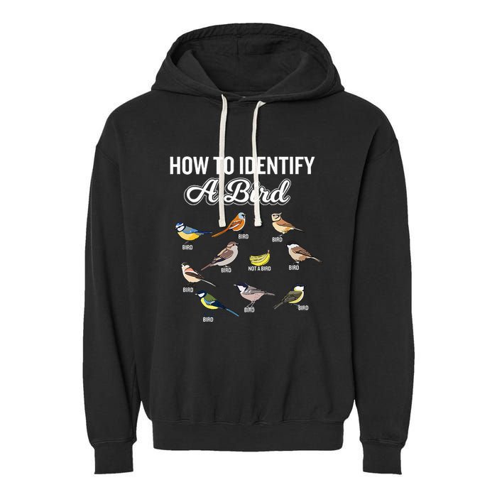 Funny Bird Watcher How To Identify A Bird Unique Birder Garment-Dyed Fleece Hoodie